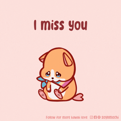 Cartoon Dog Saying I Miss You GIF