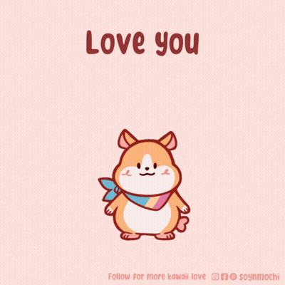 Cartoon Dog Saying Love You GIF
