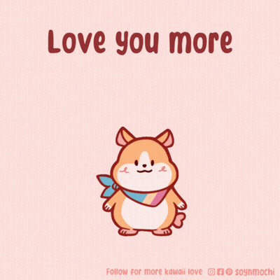 Cartoon Dog Saying Love You More GIF