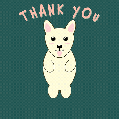 Cartoon Dog Saying Thank You So Much GIF
