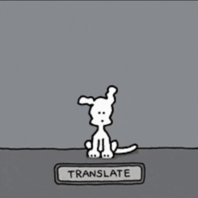 Cartoon Dog Saying Woof Woof GIF