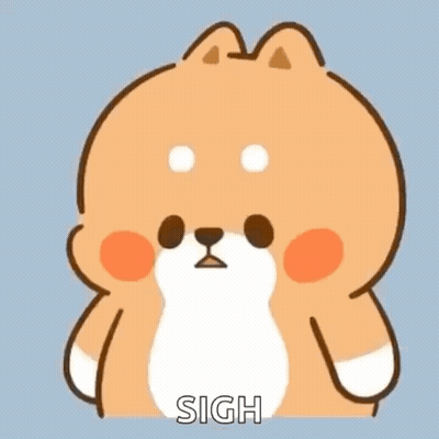Cartoon Dog Sighing GIF