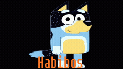 Cartoon Dog Sitting Below Habitos GIF