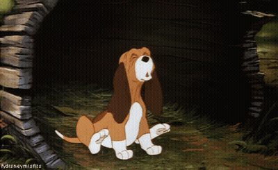 Cartoon Dog Sitting In Hole GIF