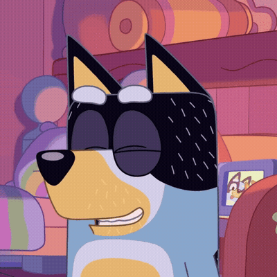 Cartoon Dog Smiling In Sunglasses GIF