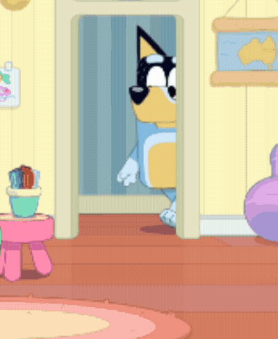 Cartoon Dog Standing In Doorway GIF