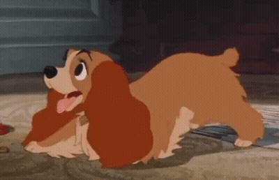 Cartoon Dog Standing On Rug GIF