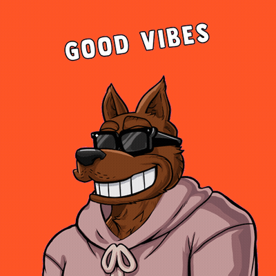 Cartoon Dog Sunglasses Hoodie Good Vibes GIF