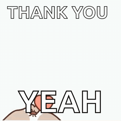 Cartoon Dog Surrounded By Hearts Saying Thank You GIF