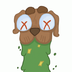 Cartoon Dog Throwing Up GIF