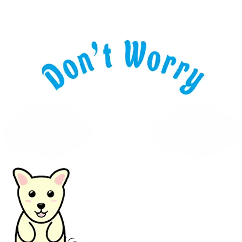 Cartoon Dog Under Rainbow Be Happy Sticker