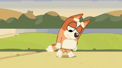 Cartoon Dog Walking In Field Near Lake GIF