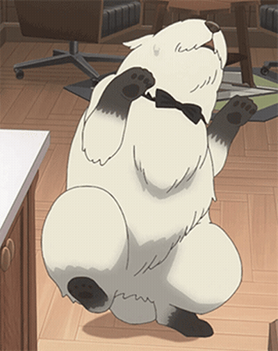 Cartoon Dog Wearing Bow Tie GIF