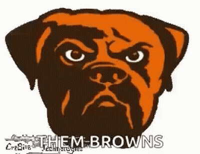 Cartoon Dog Wearing Football Helmet Saying Them Browns GIF