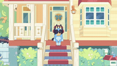 Cartoon Dog Wearing Headphones GIF