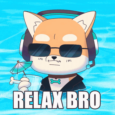 Cartoon Dog Wearing Headphones And Sunglasses GIF