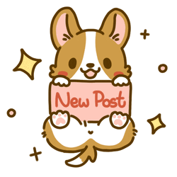 Cartoon Dog Welsh Corgi New Post GIF