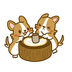Cartoon Dog Welsh Corgi Puppy Plowing GIF