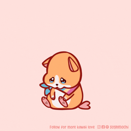 Cartoon Dog With Follow For More Kawaii Love GIF