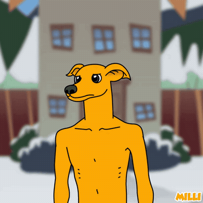 Cartoon Dog With Name Milli GIF