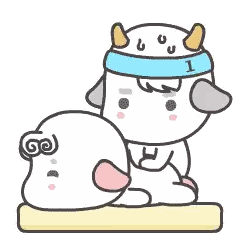 Cartoon Dog With Number 1 Headband On Mattress Sticker