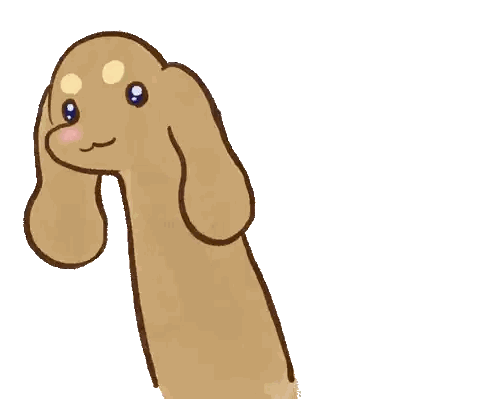 Cartoon Dog With Pink Nose Sticker