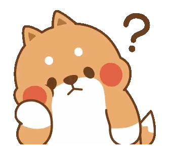 Cartoon Dog With Question Mark Sticker