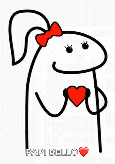 Cartoon Dog With Red Bow Holding Heart GIF
