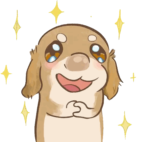 Cartoon Dog With S Chest Sticker