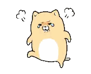 Cartoon Dog With Steam From Nose Sticker