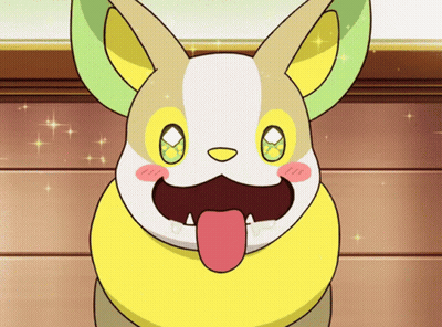 Cartoon Dog With Tongue Out And Pink Cheek GIF