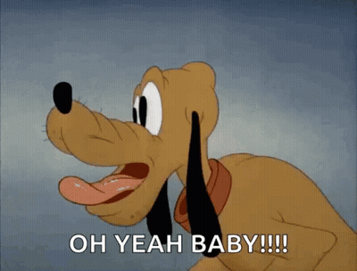 Cartoon Dog With Tongue Out Saying Oh Yeah Baby GIF