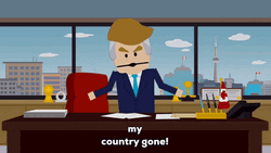 Cartoon Donald Trump Mad Dancing GIF