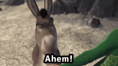 Cartoon Donkey Saying Ahem GIF