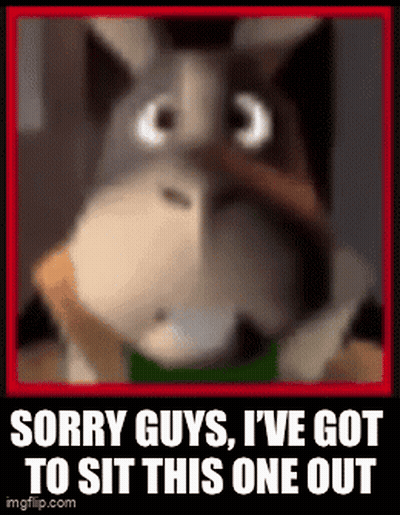 Cartoon Donkey Saying Sorry GIF
