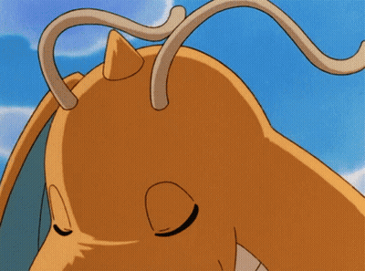 Cartoon Dragon Eyes Closed Wings Spread GIF