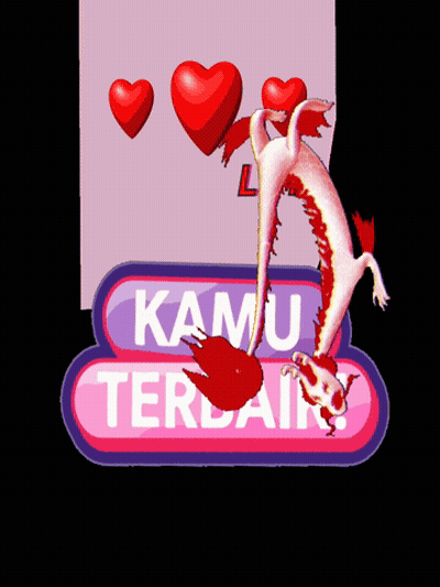 Cartoon Dragon Hanging Upside Down On Kamu Tertain Sign GIF