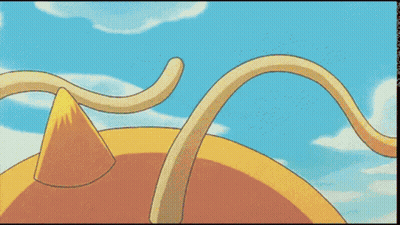 Cartoon Dragon Standing In Front Of Colorful Background GIF
