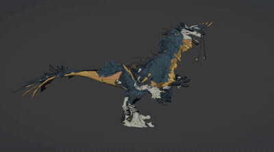 Cartoon Dragon With Long Tail GIF