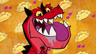 Cartoon Dragon With Tongue Out GIF