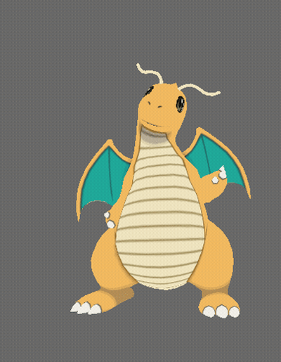 Cartoon Dragon With Wings And Large Belly GIF