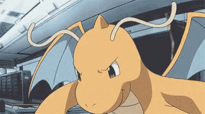 Cartoon Dragon With Wings And Long Tail Looking Serious GIF