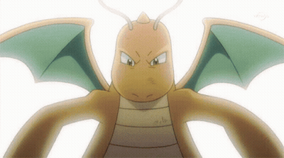 Cartoon Dragon With Wings Looking Serious GIF