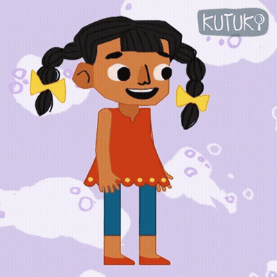 Cartoon Drawing Of Girl Named Kutuk GIF