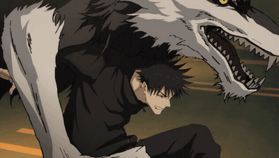 Cartoon Drawing Of Man And Wolf GIF