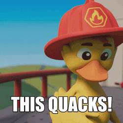 Cartoon Duck Fist Pump Meme GIF