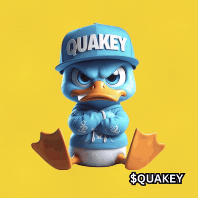 Cartoon Duck In Blue Hoodie And Quakey Hat GIF
