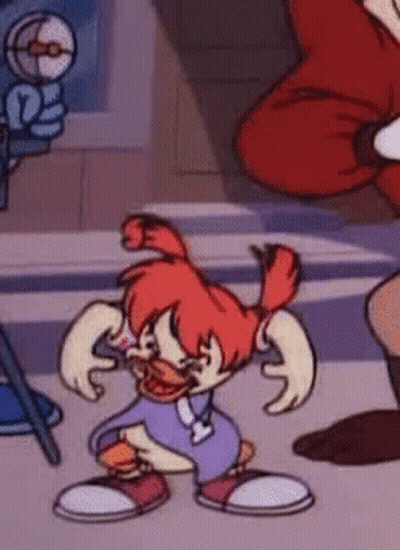 Cartoon Duck In Purple Cape And Hat GIF