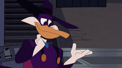 Cartoon Duck In Purple Suit Giving Thumbs Up GIF