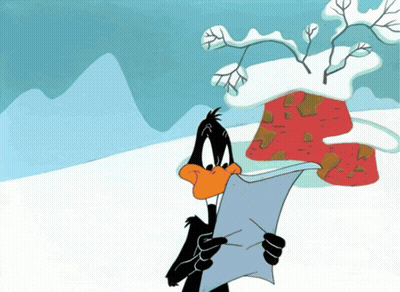Cartoon Duck Reading Paper